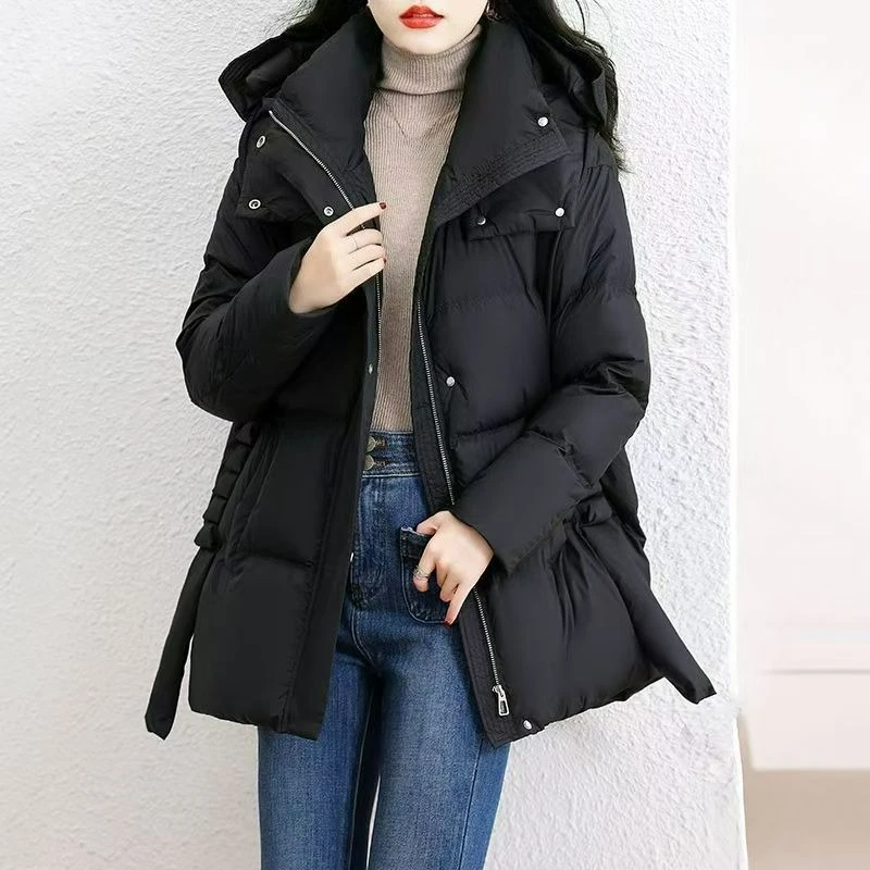 À la mode haut de gamme Rose doudoune grande taille vêtements pour femmes 2026 hiver ample épais vêtements d'extérieur à capuche