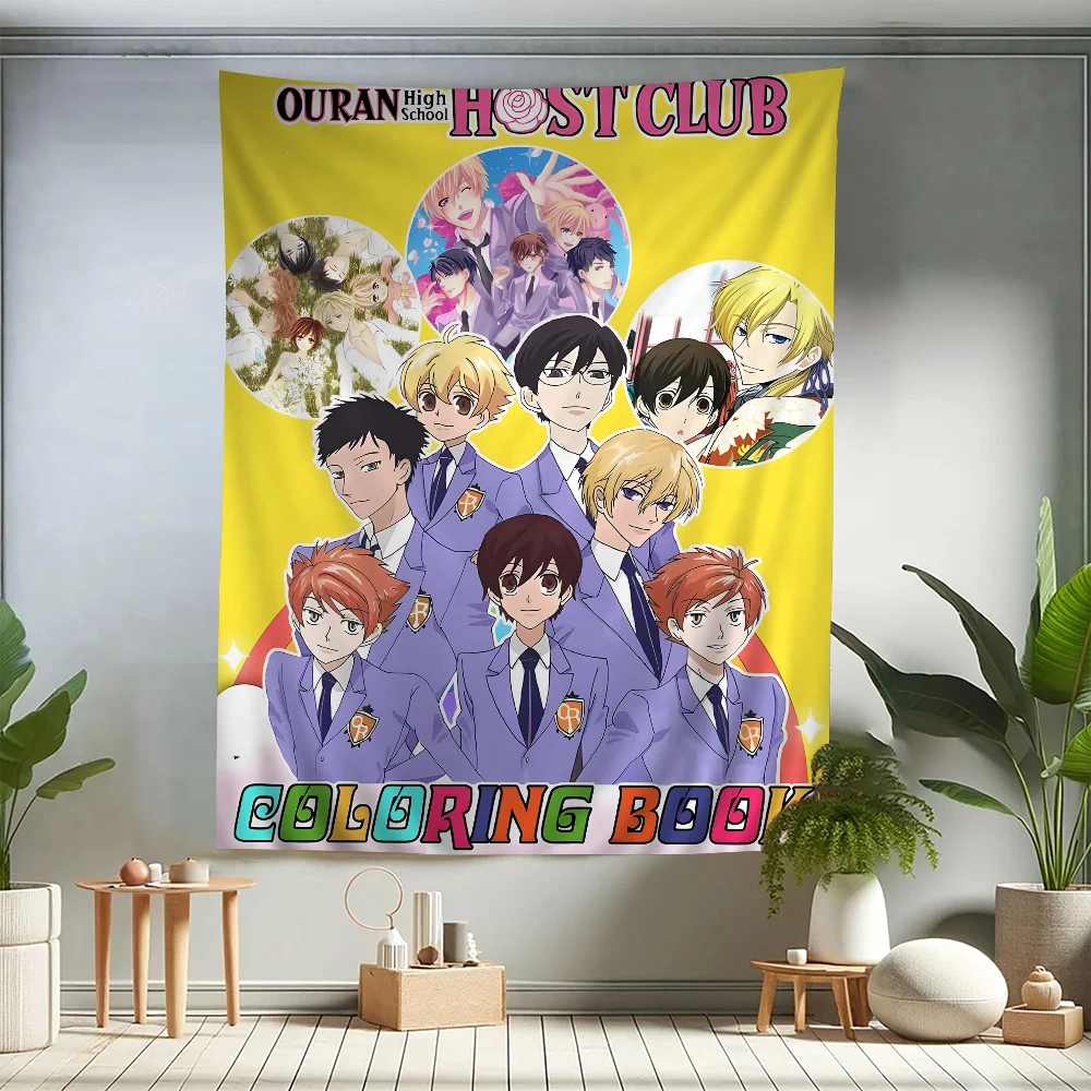 

Anime Ouran High School Host Club Printed Large Wall Tapestry Hanging Tarot Hippie Wall Rugs Dorm Art Home Decor