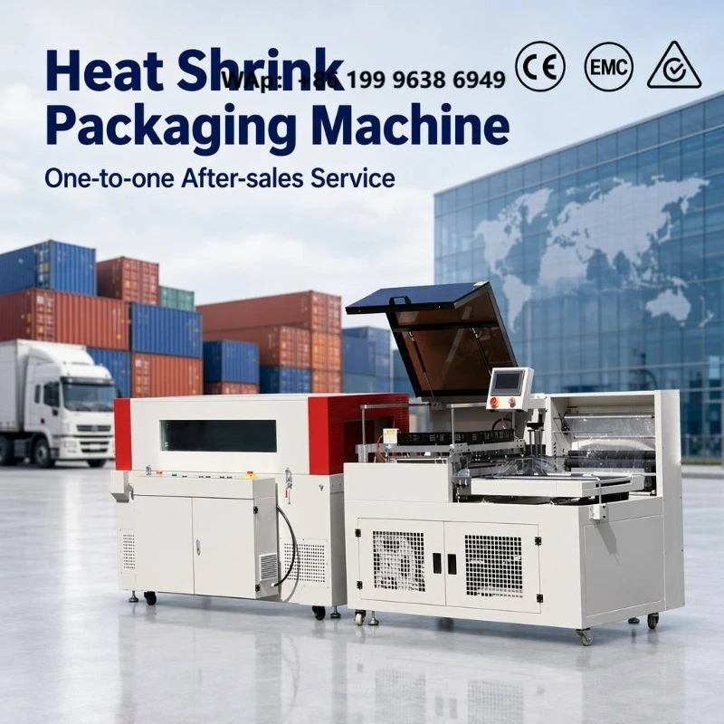 PLC controls the vertical sealing and shrink packaging machine. Transparent window type POF film packaging machine.