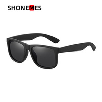 Shonemes Polarized Sunglasses Vintage Square Shades Outdoor UV400 Driving Sun Glasses Black Tortoise for Men Women