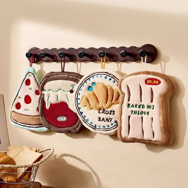 

Hanging Hand Towel Cute High Appearance Cloth Absorbent Thick No Lint Bathroom Kitchen Hand Dry Towel