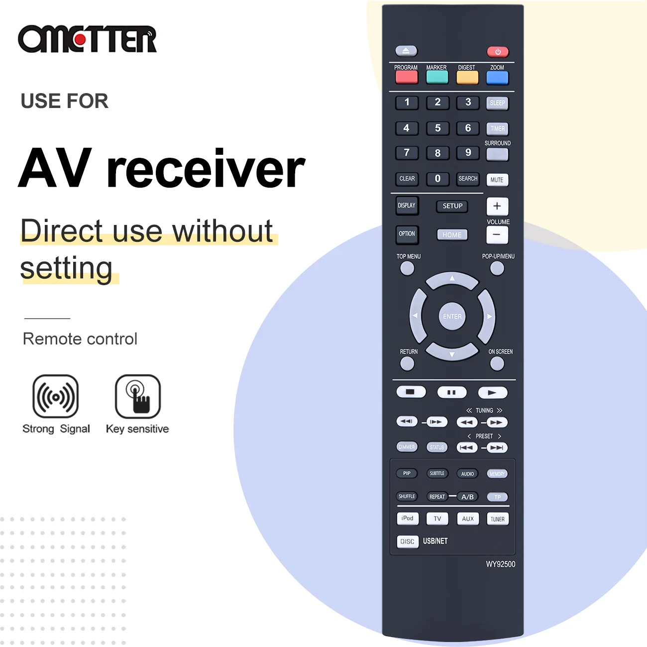 لياماها التحكم عن بعد WY92500 WY92530 BRX-750 BRX-610 MCR-750 قرص بلو راي نظام المسرح المنزلي A/V استقبال