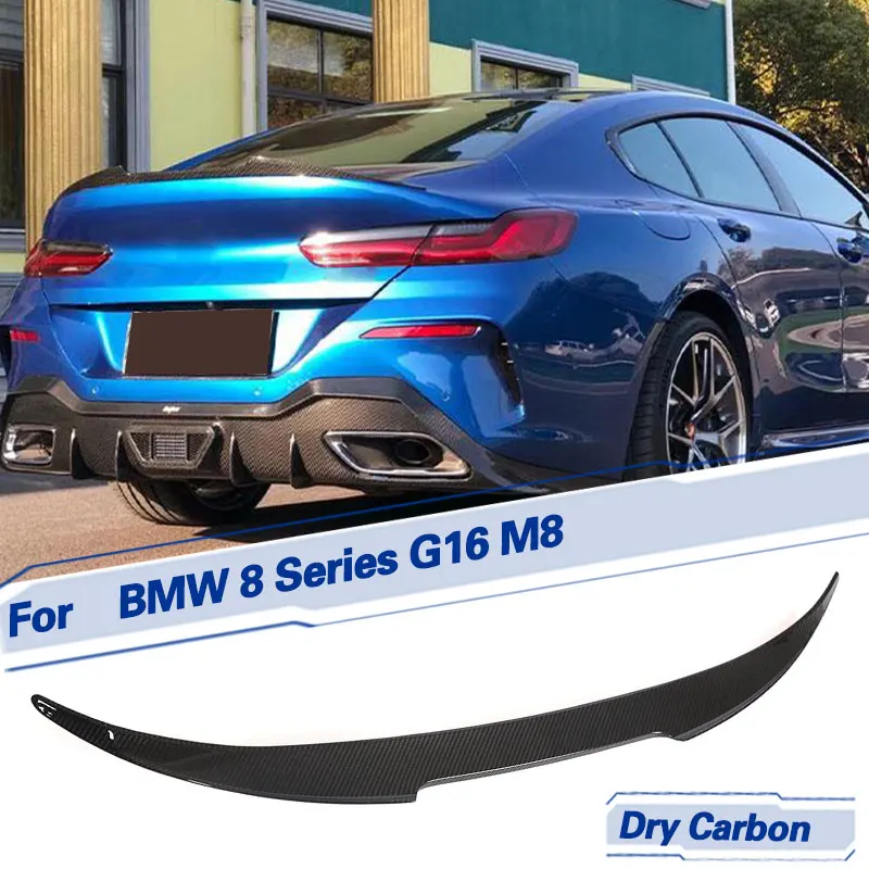 

Car Rear Trunk Spoiler Wings Prepreg Dry Carbon for BMW 8 Series G16 M8 840i M-Sport 2018-2020 Racing Rear Spoiler Boot Wing Lip