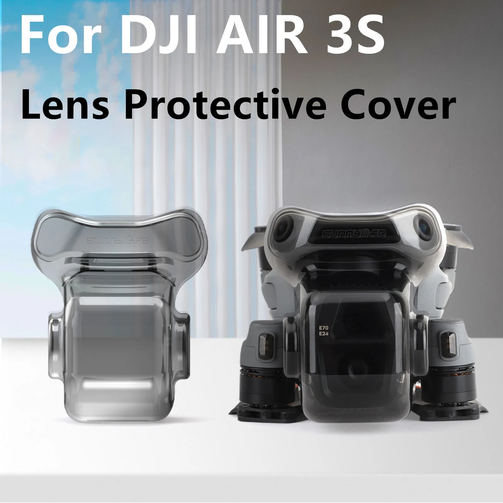 Lens Protective Cover for DJI AIR 3S Lens Cover, Pan Tilt Sensor Integrated Protective Cover, Anti Knock Portable Accessory