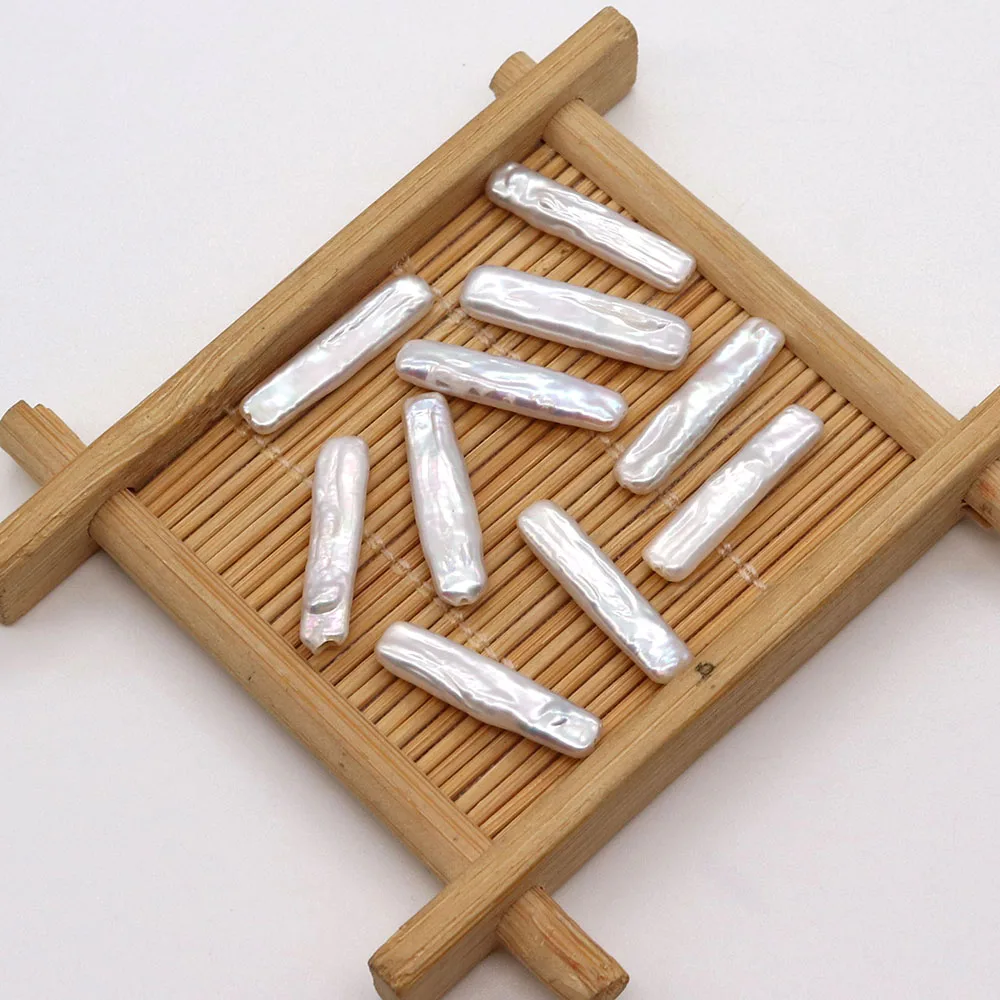 

Natural Freshwater Pearl Beads Rectangular Baroque Pearl Straight Hole Beads for Jewelry Making DIY Necklace Jewelry Accessories