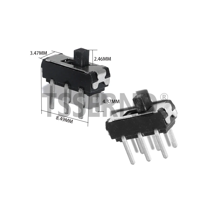 20PCS MSS22D18 Mini Miniature DIP Slide Switch 2P2T 6Pin Handle High 2MM For DVD Switch