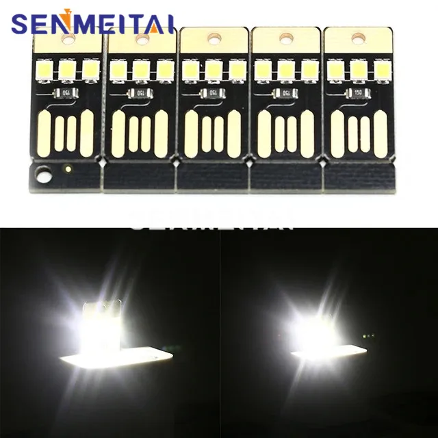 50pcs 0.2W USB LED Bulb Book Light For Laptop PC Powerbank Night Lamp Mini Pocket Card USB Power LED Night Light