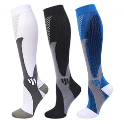 Kompression socken laufen Männer Sports ocken Anti Müdigkeit Schmerz linderung 20-30 mmhg Frauen Krankens ch western Fitness Golf Rugby Basketball