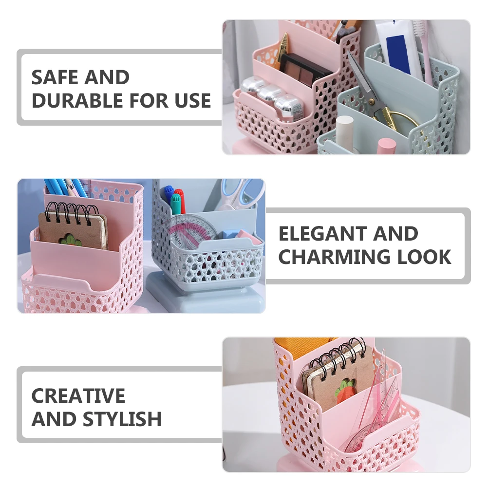 

3pcs Makeup Brush Holder Desktop Organizer Display Case Lipstick Storage Box Table Organizer for Beauty Essentials