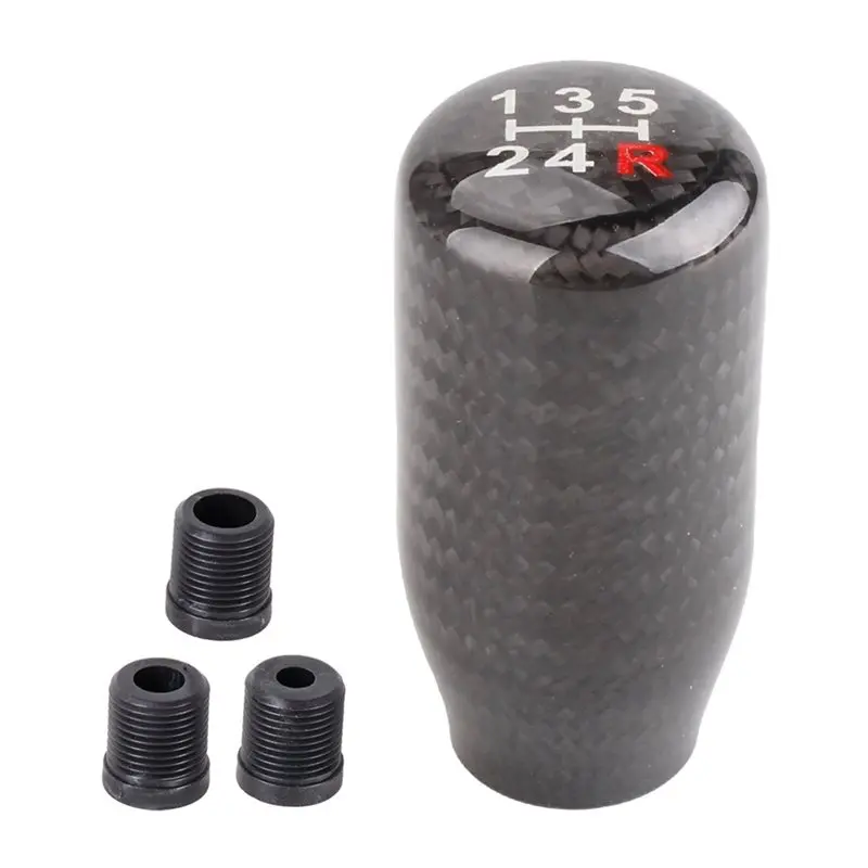 ABXN-Handle Universal Carbon Fiber Gear Shift Knob Shifter Head Car Modification Parts