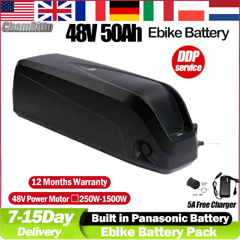 

48v 750w cham rider 30ah Elektrische Fiets 20ah 24 40ah 50ah Batterij 48v 500w 1500W E bike Fiets Scooter 1000w Lithium Batterij