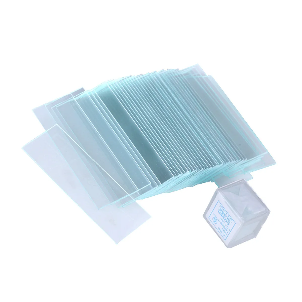 50 Microscope Slides and 100 Cover Glass Optical Microscope Kit Safe Rounded Edges Clear Transparent Accessories for Science