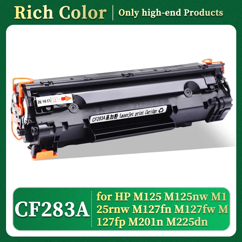 HP 레이저젯 프로 MFP용 호환 토너 카트리지, CF283A 283A 283 83A, M125 M125nw M125rnw M127fn M127fw M127fp M201n M225dn