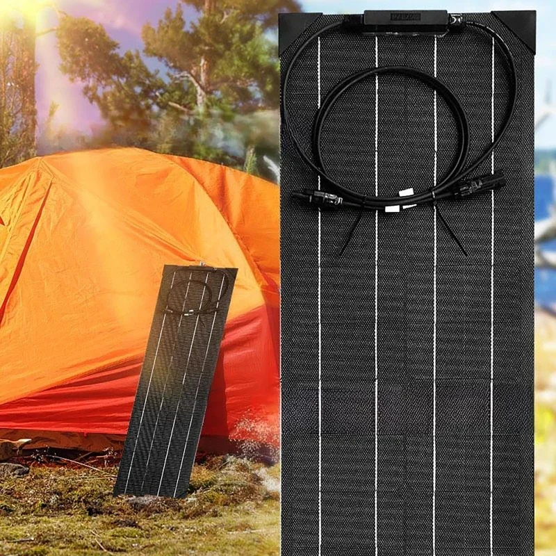 ETFE 유연한 태양 전지 패널, 구부릴 수 있는 태양 전지 패널, 옥상 발전, 배낭, 텐트, 106x280mm, 18V, 50W 