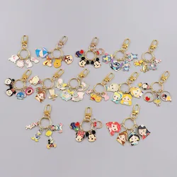 Cartoon Mouse Animals Keychain for Motorcycles Women Girls Key Fobs Holder Metal Enamel Key Ring Pendants Accessories