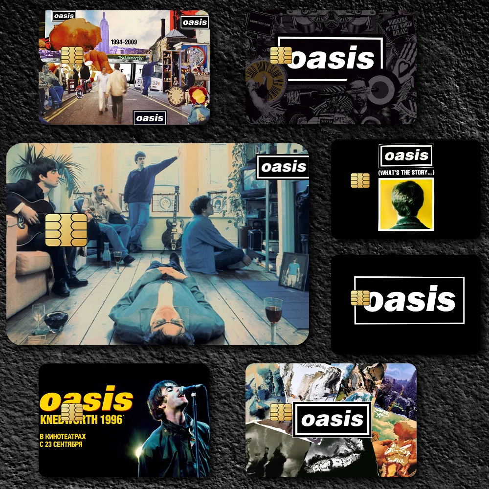 Band O-Oasis KFilm Skin Cover Credit Card Stickers 4PCS Debit Front Decoration Bank Bus Pass Waterproof
