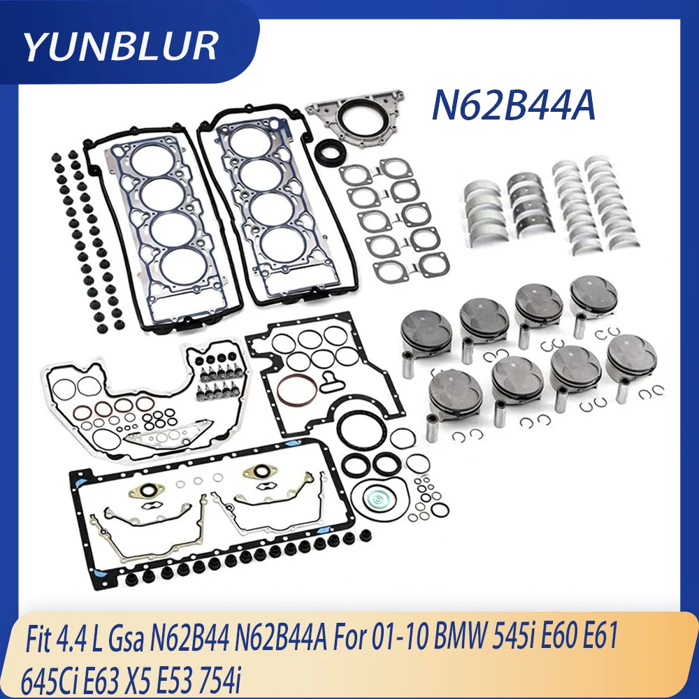 

STD Engine Rebuild Gasket Set Piston & Rings Bearing Kit Fit 4.4 L Gsa N62B44 N62B44A For 01-10 BMW 545i E60 E61 645Ci E63 X5