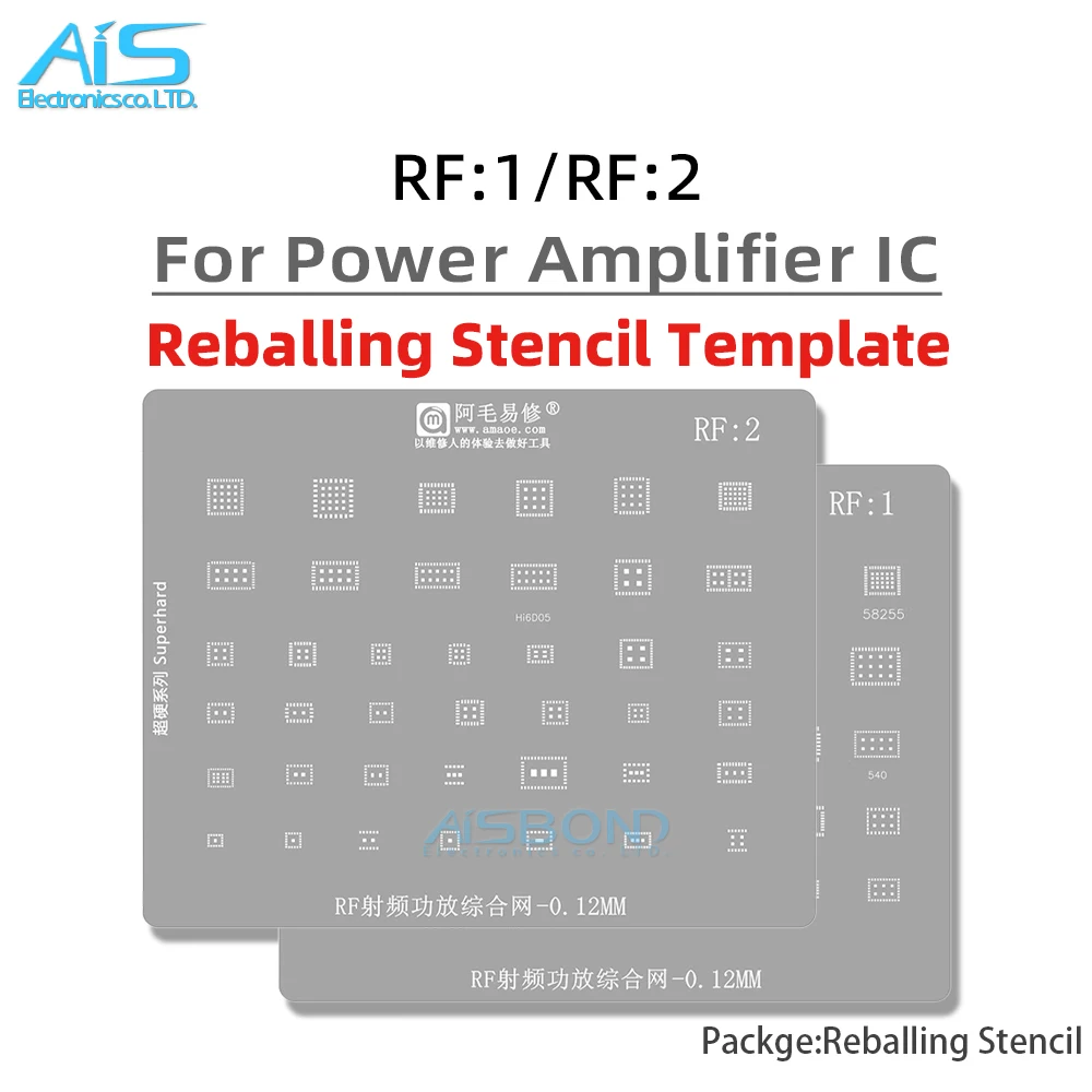 RF Reballing Stencil Template For Mobile Phone Power Amplifier IC 77643 77656 VC7643 VC7916 77040 77042 77048 77055 77052 56030