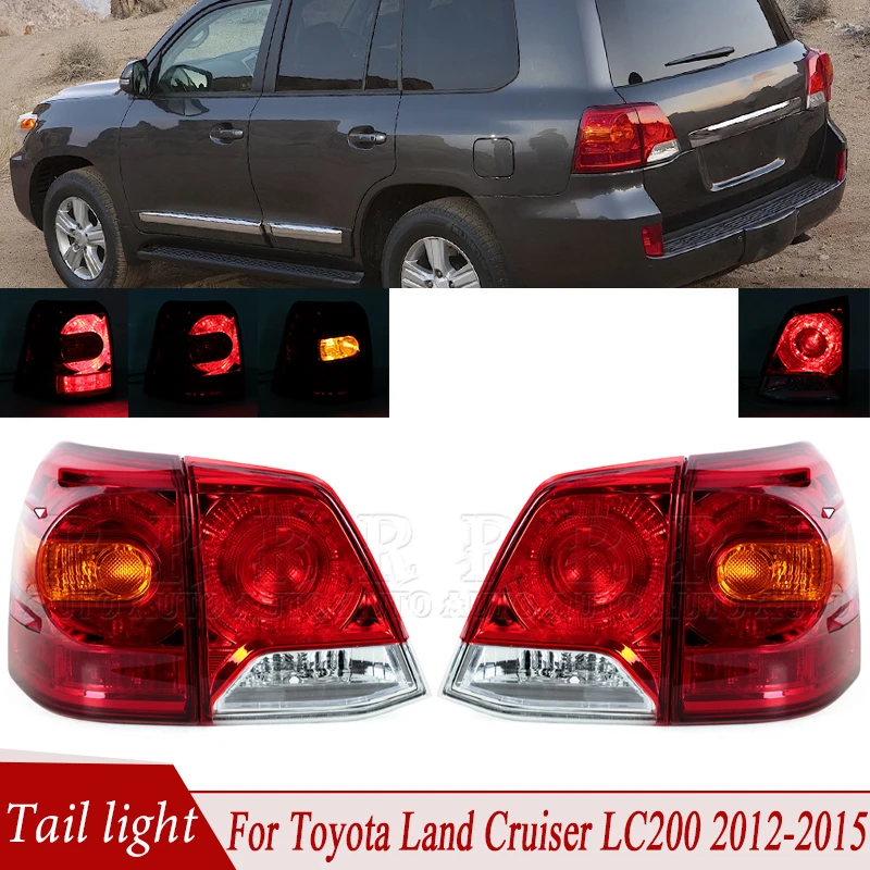 

Для Toyota Land Cruiser LC200 2012-2015 автомобильный задний фонарь в сборе, задний стоп-сигнал, поворотный сигнальный фонарь, задний фонарь 8155060A80 8156060A60