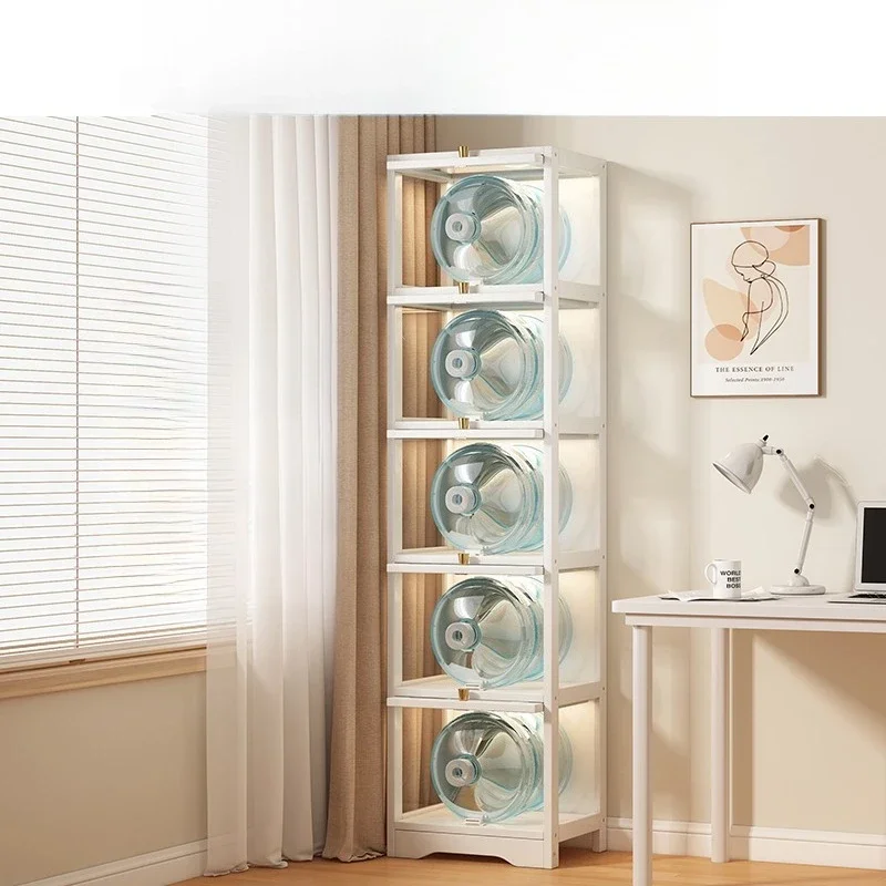 Display cabinet Floor-to-ceiling bookcase Dust-proof storage Living room bay window Small crack