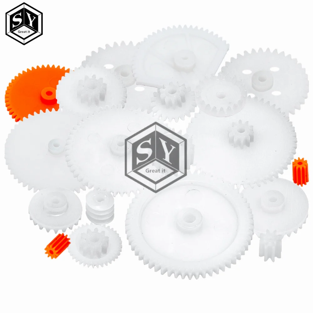 مجموعة أدوات تجميع تروس السيارة اليدوية مكونة من قطعتين من BS - مجموعة كاملة مع المحركات والتروس والمحاور والأحزمة والأكمام لمشاريع بناء الألعاب #3