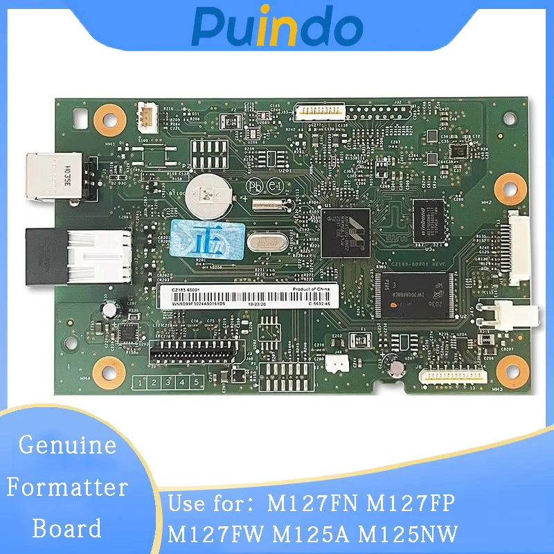 정품 CZ183-60001 CZ181-60001 포매터 보드 HP M127FN M127FP M127FW M125A M125NW 로직 메인보드용