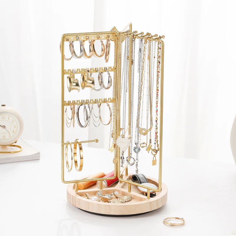 1PC fashionable desktop jewelry rack with extra three layers suitable for organizing and storing necklaces and earrings