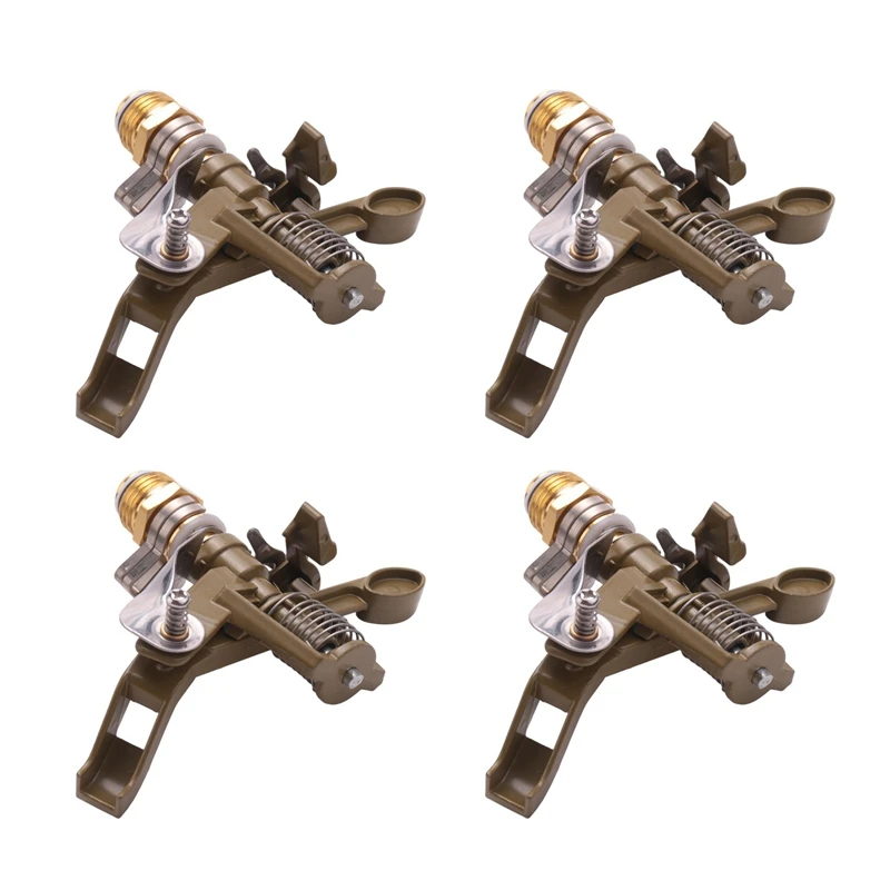 4Pcs 1/2 Inch Heavy Duty Impact Sprinkler Head Perfect For Watering Large Gardens Hose End Sprinklers Watering Tools