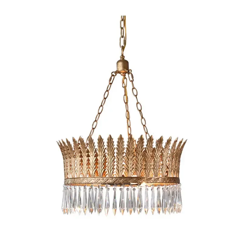 

Creative American country French crystal chandelier, living room dining room bedroom clothing store compound lamp