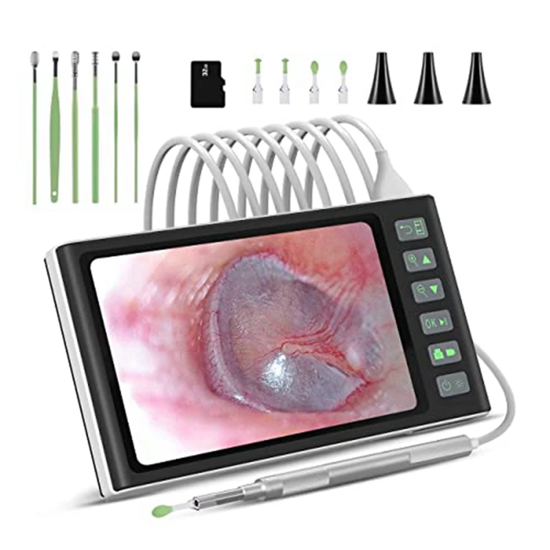 Digital Otoscope Kit With 7-Inch Screen Ear Camera Kit Visual Ear Scoop Supports Photo Snapshots And Video Recording