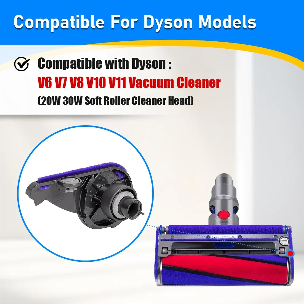 لينة المخملية شفط رئيس الجانب غطاء استبدال ل دايسون V6 V7 V8 V10 V11 مكنسة كهربائية الأسطوانة فرشاة بار نهاية غطاء غطاء