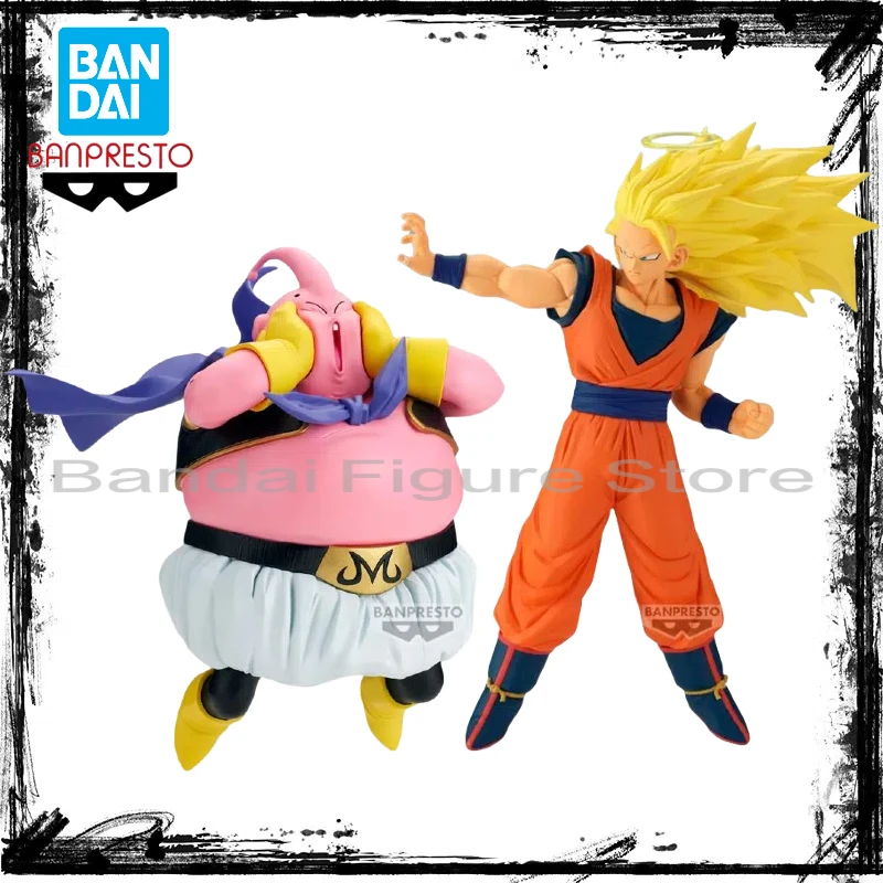 

In Stock Original Bandai Banpresto Match Dragon Ball Son Goku Majin Buu Anime Action Figure Toy Gift Model Collection Ornaments