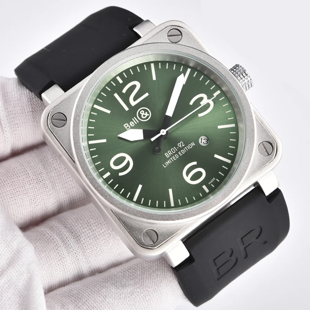 

2025 Very Top Quality BR02 Original Brand Watches For Mens High Quality Square Automatic Mechanical Watch Sports AAA Clocks