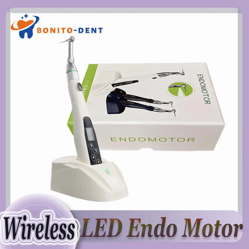 

Wireless Dental LED Endo Motor 16:1 Reduction Contra Angle Endodontic Root Canal Treatment 6 Working Modes Dentistry Tools