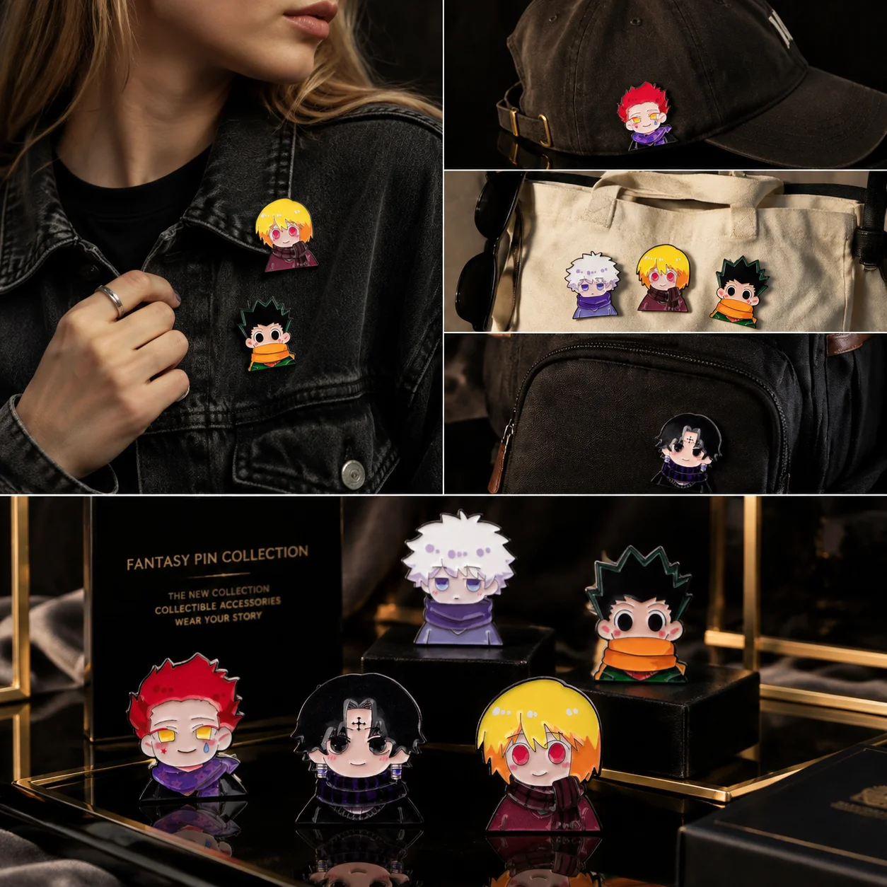 Hunter x Hunter Alloy Brooch Pin Anime Badge Backpack Clothing Decor Accessory Lapel Pin Hot‑selling Cross‑border