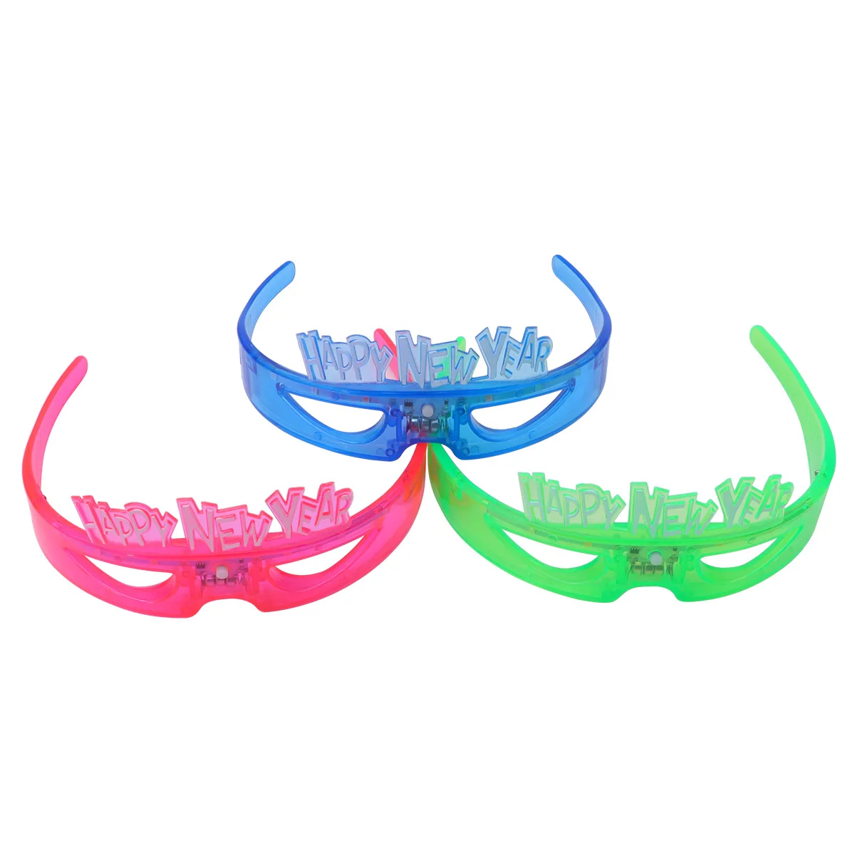 3 pezzi LED incandescente lampeggiante illuminano novità novità occhiali festa capodanno accessori celebrazione arredamento festival