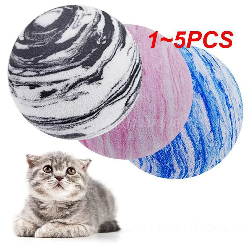 1~5PCS Pet Dog Cat Ball Toy EVA Planet Texture Pet Balls Cat Toys Pet Cat Playing Balls