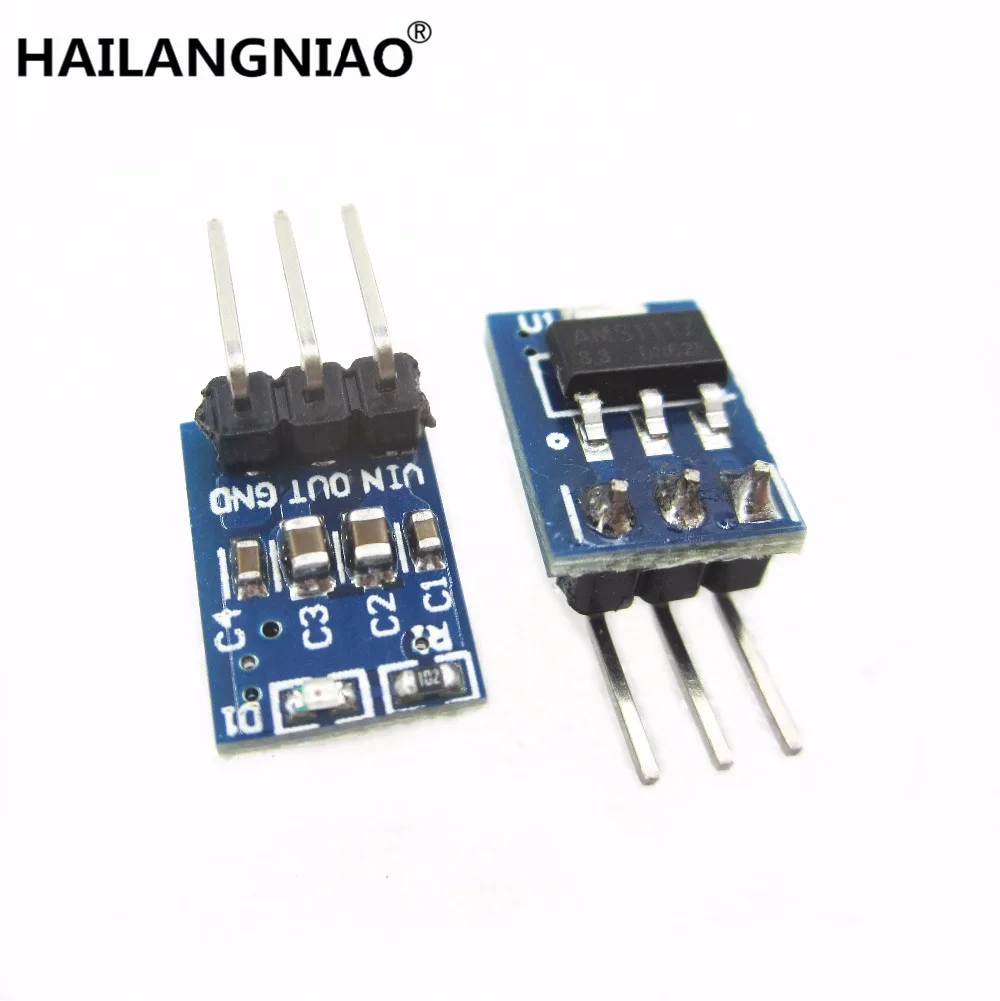 50 Uds AMS1117 3,3 V módulo de fuente de alimentación AMS1117-3.3 módulo de potencia AMS1117-3.3V