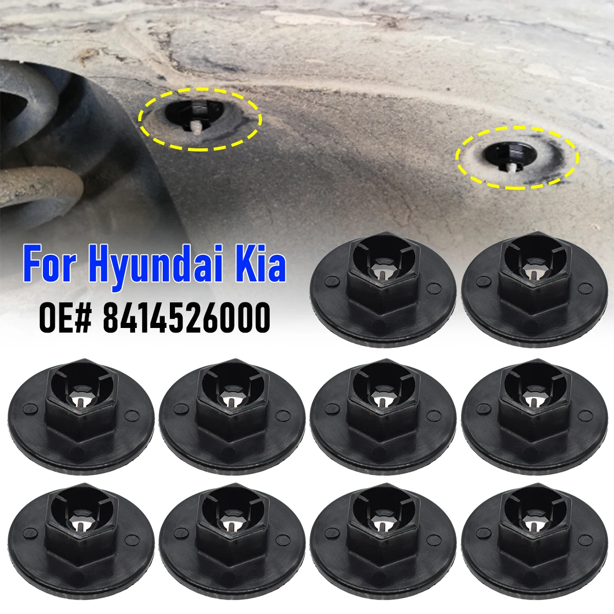 10X Fender Panel Lining Fixed Clip Nut For KIA K5 Borrego Sorento Forte IX35 Sportage K2 Hyundai Santa Fe Tucson Mudguard Buckle