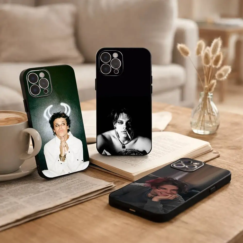 

Y-Yungblud Singer Phone Case For iPhone17,16,15,14,13,12Plus,Pro Max,XS,5G Soft Silicone Black Cover