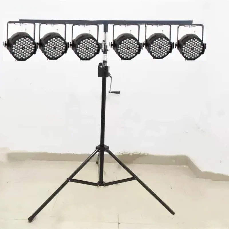 Heavy-Duty Hand-Crank Par Light Stand, Stage Lighting Stand, Portable Tripod Lift Stand
