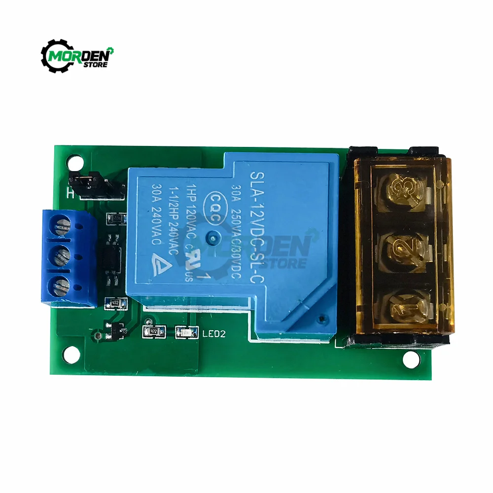 30A DC5V/12V/24V High Power Relay Module One Way High/Low Level Trigger Optocoupler Isolation Relay Board Power Supply Accessory