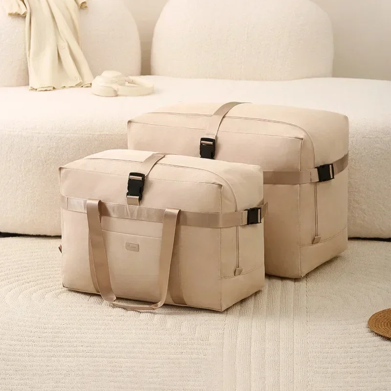 

Simple Solid Color Luggage Storage Bag Large Capacity Foldable Clothes Shoes Packing Portable Business Trip Travel Accessories