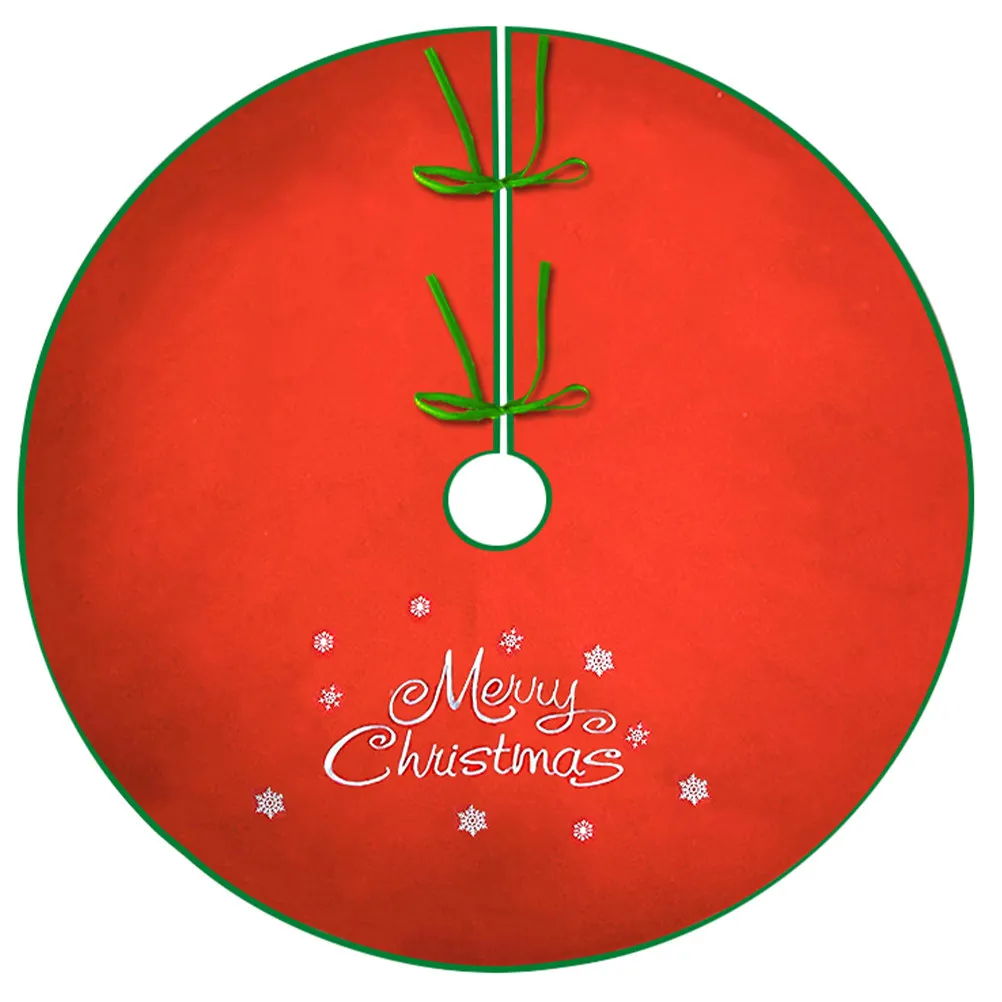 

1Pcs Classic Christmas Tree Skirt Cloth Decoration Floor Protector Presents Display Mat Rustic Holiday Home Office Indoor