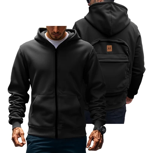 Imagen 2 del producto Top moda suelta Otoño/Invierno nuevo producto mochila de moda americana moda integrada Casual sudaderas con capucha de algodón para hombres y mujeres