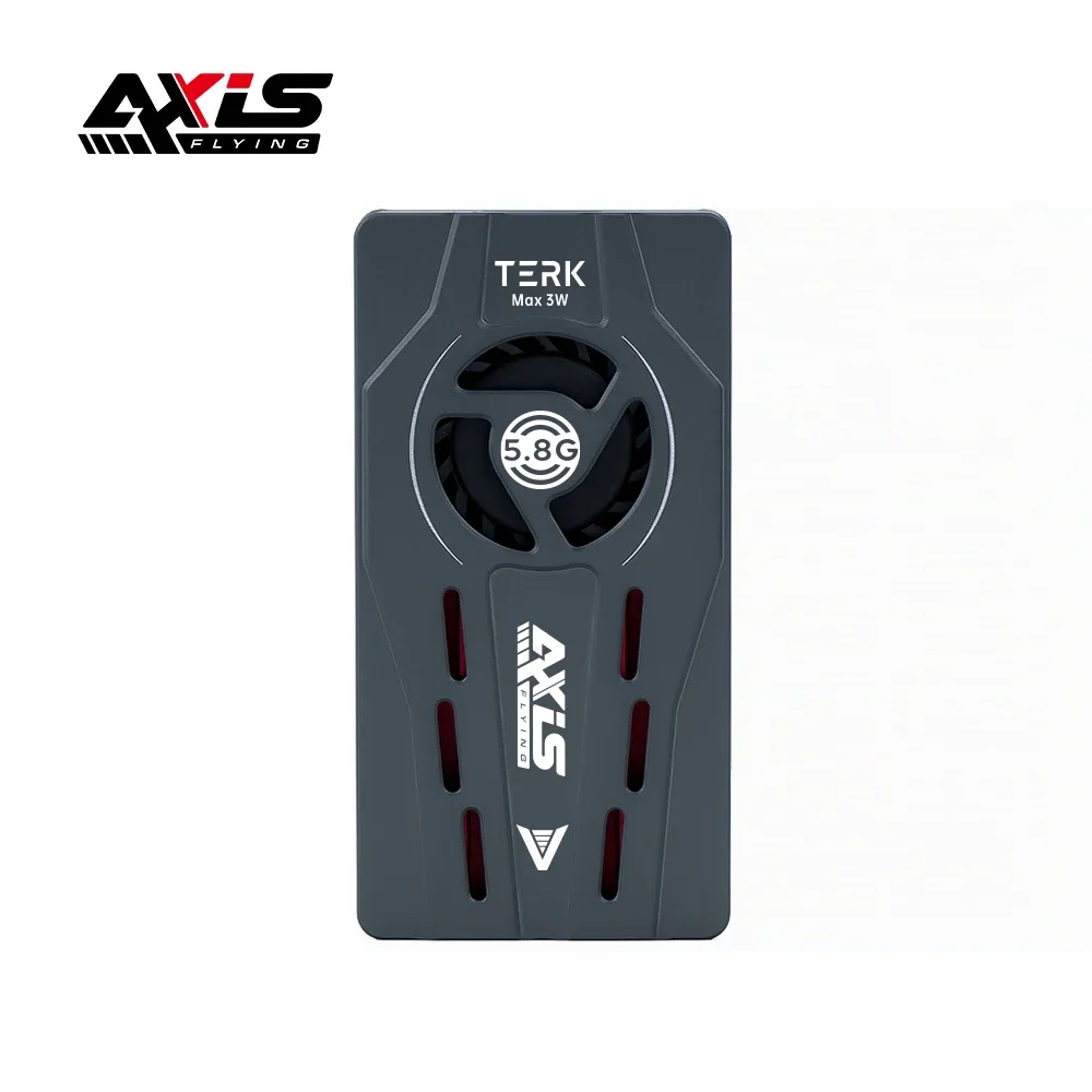 

Axisflying TERK Analog VTX 5.8GHz Max 3W Power Heat Sink OSD Video Transmitter for FPV Freestyle RC Long Range Drone 5/7/10inch