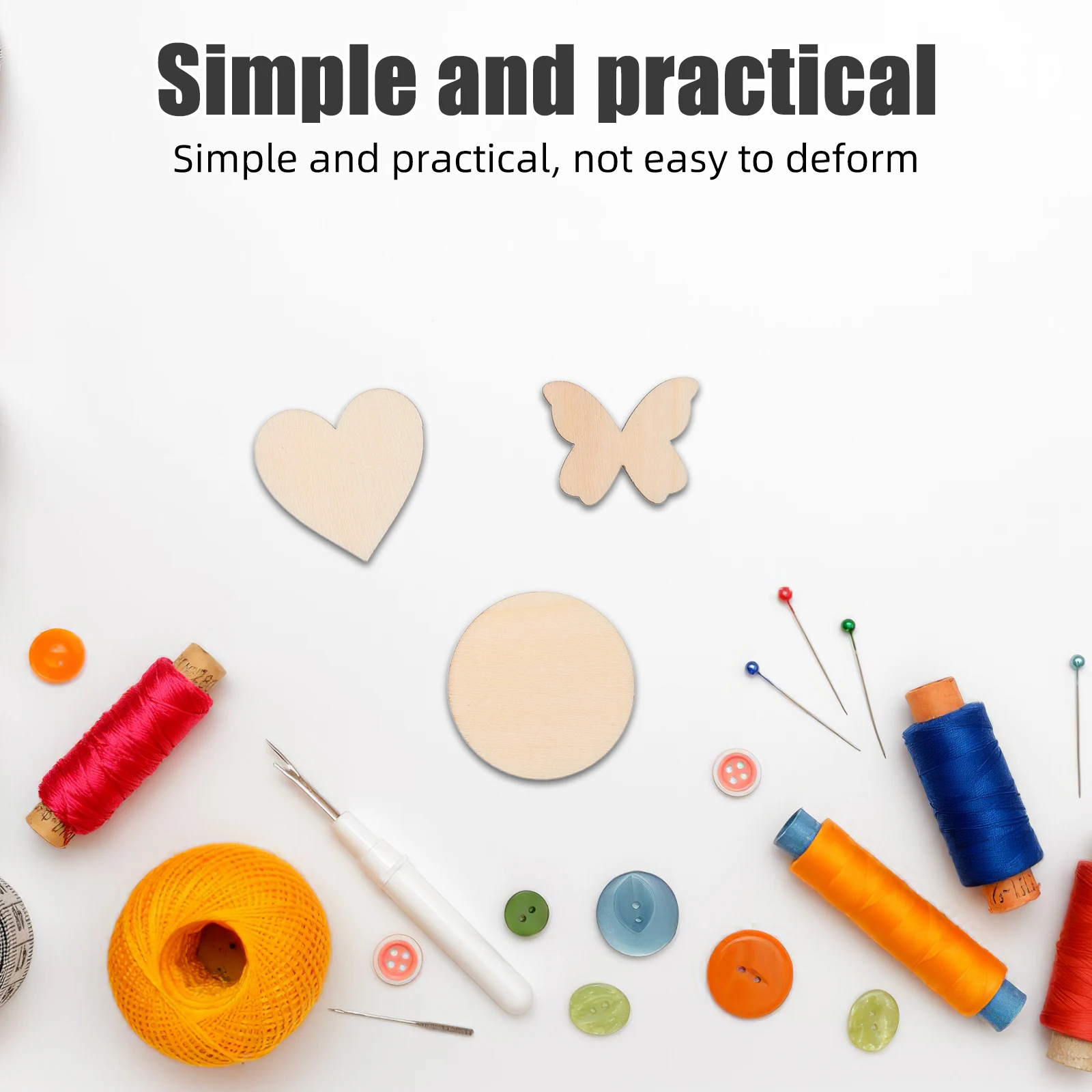 

252Pcs Heart Wood Slices Natural Wooden Craft Pieces for Home Decor DIY Painting Valentine Party Wood Slice Kit