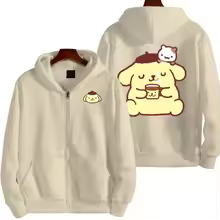 Cartoon Pom Pom Purin Double Sided Zip Hoodie | Gift | Cartoon