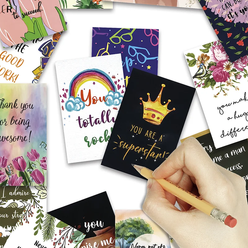 maveraR Deel72 pièces cartes d'affirmation positive cartes d'inspiration et d'encouragement pour femmes hommes cartes d'affirmations quotidiennes GaronaWinter2").