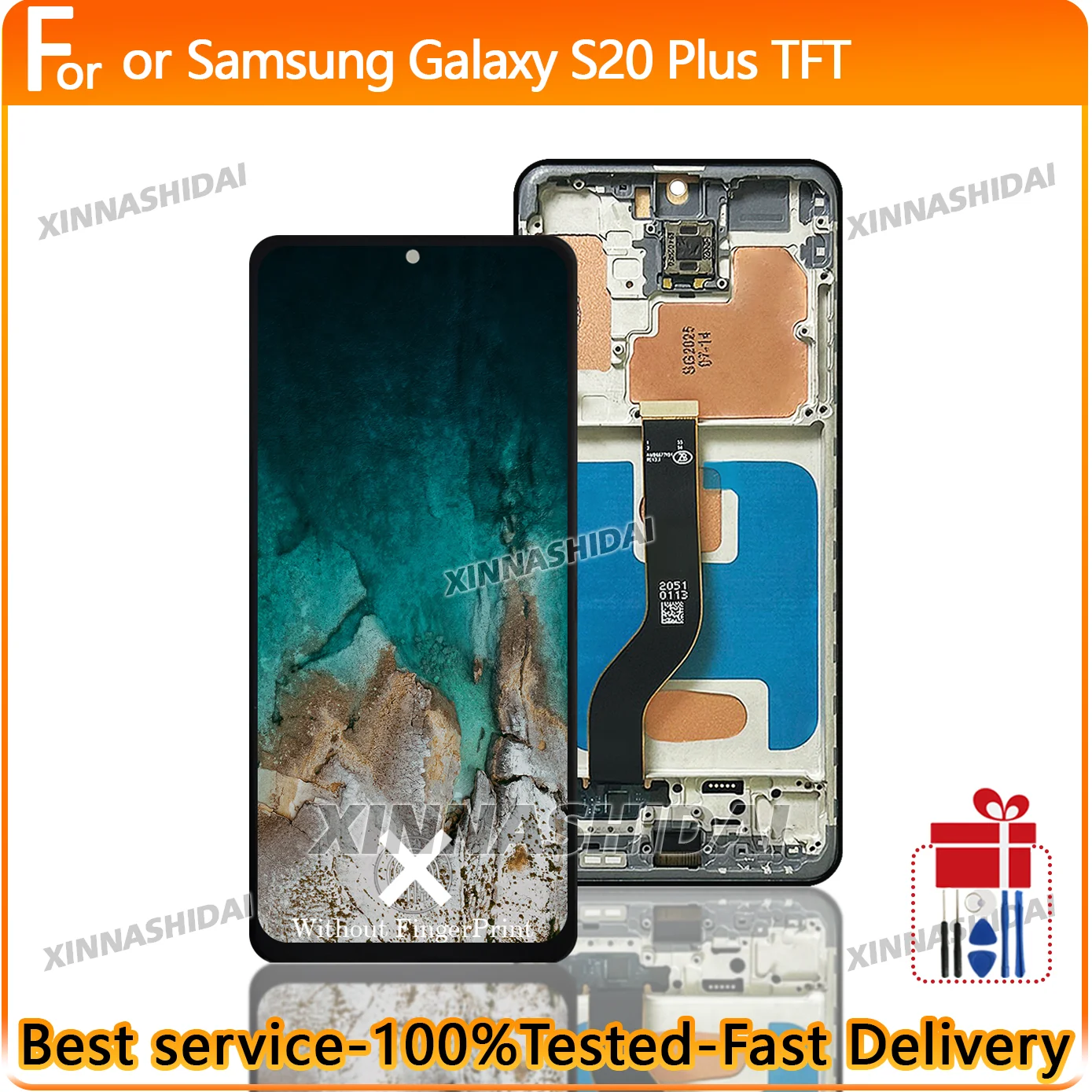 samsung-s20-plus用、samsung-s20-plus-g985f用、100-テスト済みtft高品質lcdスクリーン、ディスプレイlcdスクリーンタッチデジタイザーアセンブリ